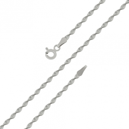 Цепочка плетения "Веревочка" из серебра (арт. 2550232)