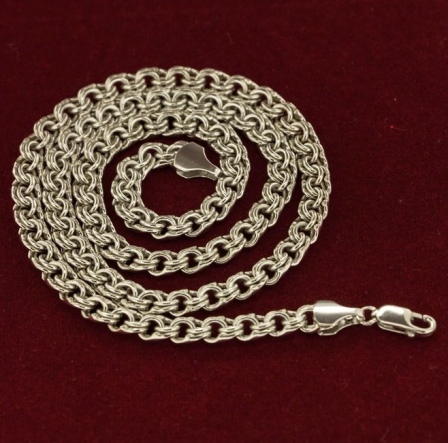 Цепочка плетения "Бисмарк" из серебра (арт. 2550369)