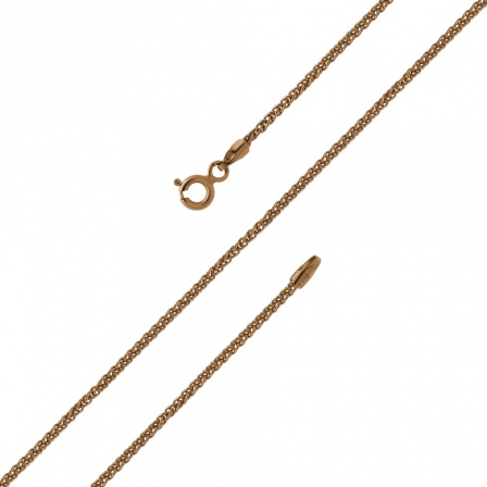 Цепочка плетения "Колос" из серебра с позолотой (арт. 2550452)