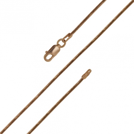 Цепочка плетения "Шнурок" из серебра с позолотой (арт. 2550455)