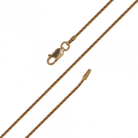 Цепочка плетения "Шнурок" из серебра с позолотой (арт. 2550466)