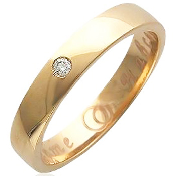 Кольцо с 1 бриллиантом из красного золота  (арт. 301108)