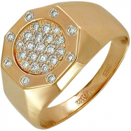 Кольцо с 27 бриллиантами из красного золота  (арт. 302149)
