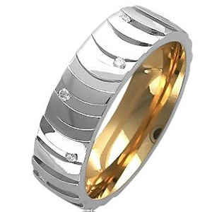 Кольцо с 12 бриллиантами из комбинированного золота  (арт. 303393)