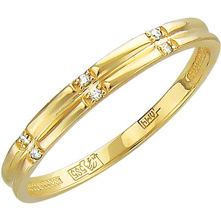 Кольцо с бриллиантами из желтого золота (арт. 315059)