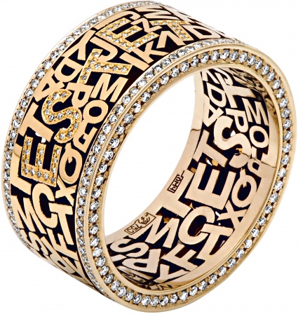 Кольцо с бриллиантами из комбинированного золота 750 пробы (арт. 316389)