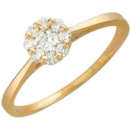 Кольцо с бриллиантами из красного золота (арт. 316458)