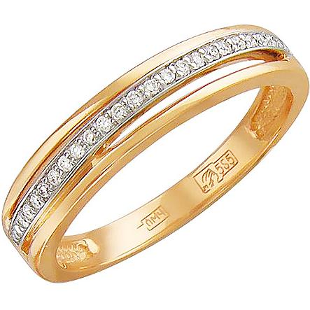Кольцо с бриллиантами из красного золота (арт. 316469)
