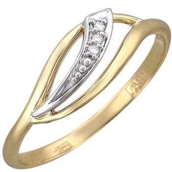 Кольцо с бриллиантами из комбинированного золота (арт. 316545)