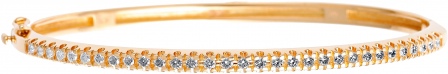 Браслет с бриллиантами из желтого золота 750 пробы (арт. 321956)