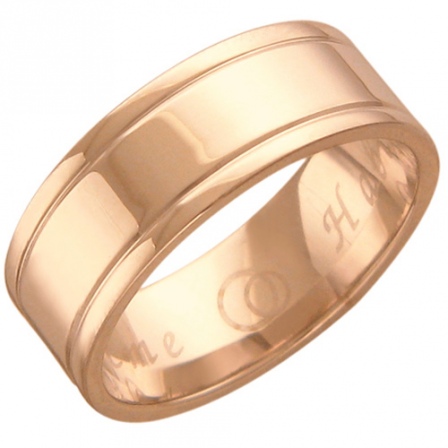Обручальное кольцо из красного золота (арт. 322884)