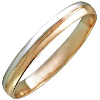 Обручальное кольцо из комбинированного золота (арт. 323249)