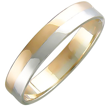 Обручальное кольцо из комбинированного золота (арт. 323535)