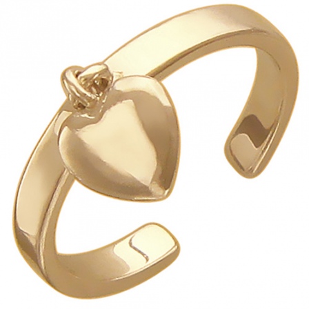 Кольцо с подвеской Сердце из красного золота (арт. 329901)