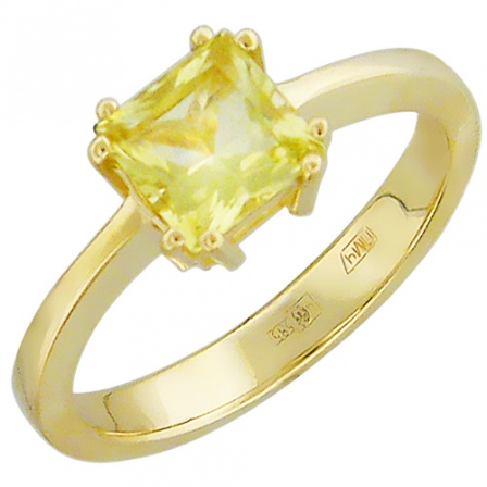 Кольцо с кварцем из желтого золота (арт. 329956)