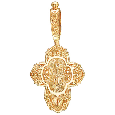 Крестик из красного золота (арт. 330018)