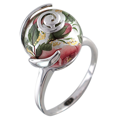 Кольцо Цветы из серебра (арт. 330278)
