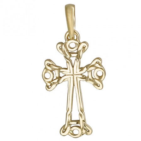 Крестик из желтого золота (арт. 332870)
