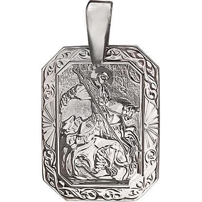 Подвеска-иконка "Георгий Победоносец" из серебра (арт. 334757)