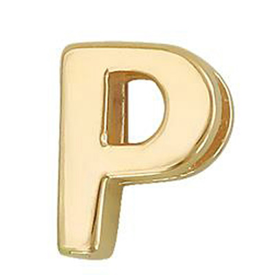 Подвеска буква "P" из желтого золота (арт. 334944)