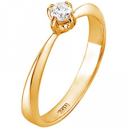 Кольцо с бриллиантом из комбинированного золота (арт. 336370)
