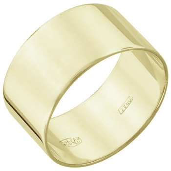Обручальное кольцо из серебра с позолотой (арт. 337075)