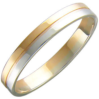 Обручальное кольцо из комбинированного золота (арт. 341132)