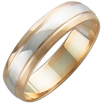 Обручальное кольцо из комбинированного золота (арт. 341135)