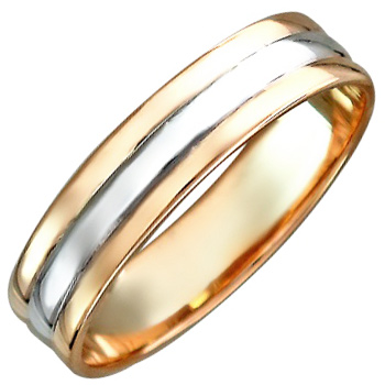 Обручальное кольцо из комбинированного золота (арт. 341138)