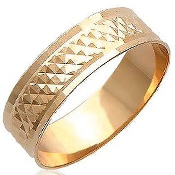 Обручальное кольцо из красного золота (арт. 341168)