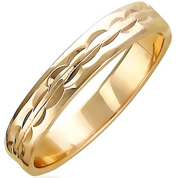 Обручальное кольцо из красного золота (арт. 341172)