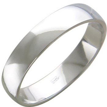 Обручальное кольцо из белого золота (арт. 341196)