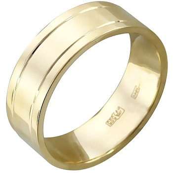 Обручальное кольцо из желтого золота (арт. 341197)