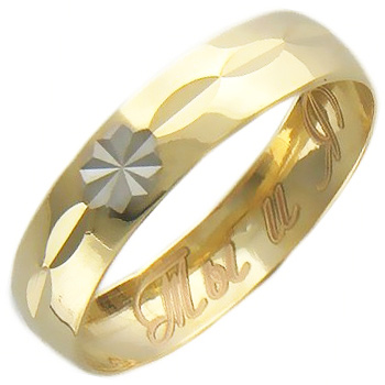 Обручальное кольцо из желтого золота (арт. 341204)