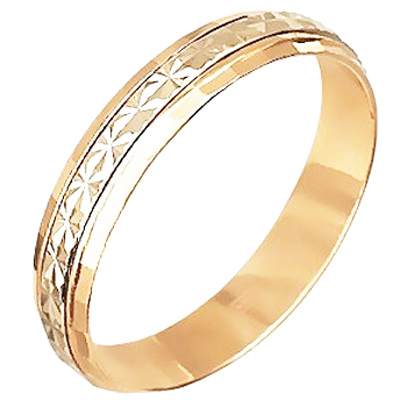 Обручальное кольцо из комбинированного золота (арт. 341215)