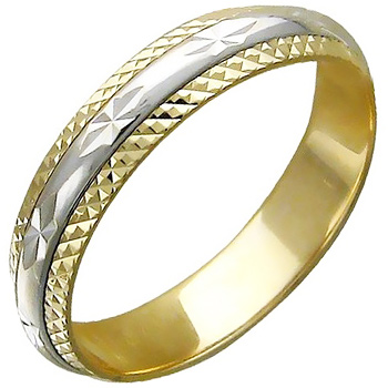 Обручальное кольцо из комбинированного золота (арт. 341221)