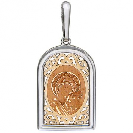 Подвеска-иконка "Казанская Богородица" из красного золота (арт. 341497)