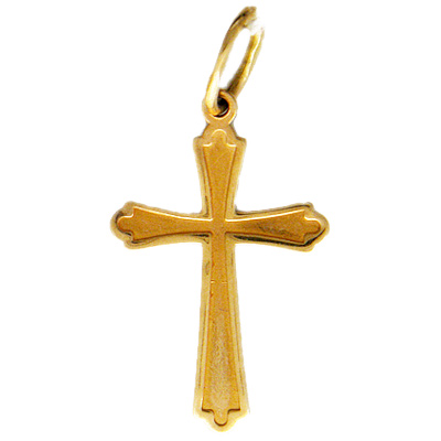 Крестик из красного золота (арт. 342644)