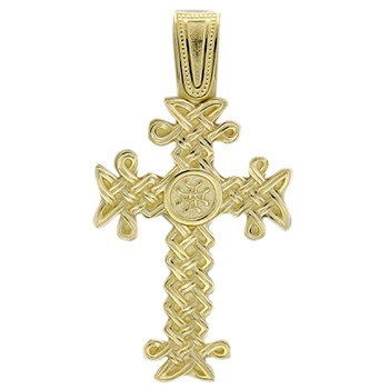 Крестик из желтого золота (арт. 342683)