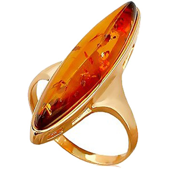 Кольцо с янтарем из красного золота (арт. 345293)