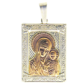 Подвеска-иконка "Богородица Казанская" из серебра (арт. 347736)