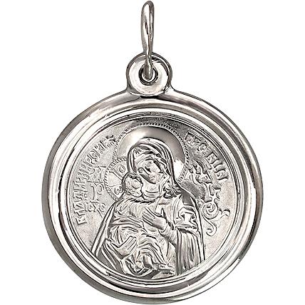 Подвеска-иконка "Богородица Владимирская" из серебра (арт. 347779)