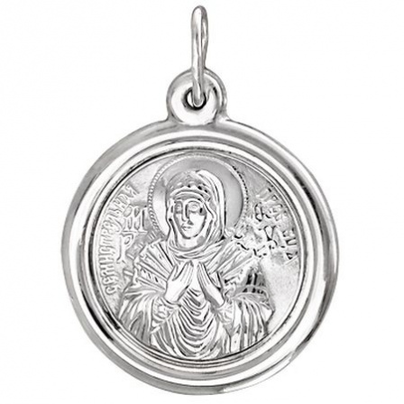 Подвеска-иконка "Семистрельная Богородица" из серебра (арт. 347784)