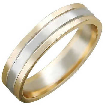 Обручальное кольцо из комбинированного золота  (арт. 351677)