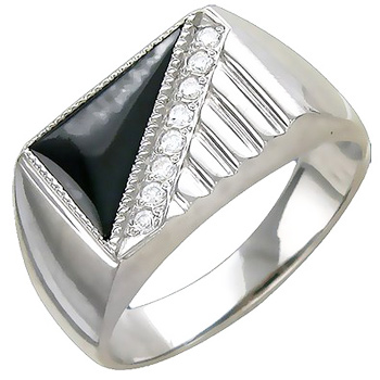 Кольцо с фианитами из серебра 925 пробы (арт. 355712)