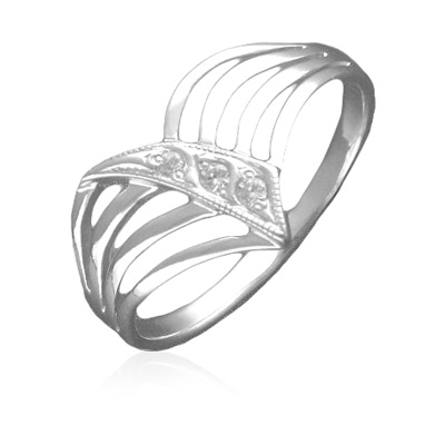 Кольцо с фианитами из серебра 925 пробы (арт. 362753)