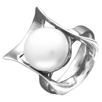 Кольцо с жемчужинами из серебра 925 пробы (арт. 365329)