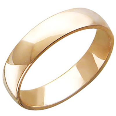 Обручальное кольцо из красного золота (арт. 367694)