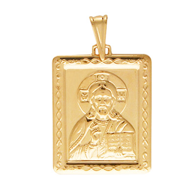 Подвеска-иконка "Господь Вседержитель" из красного золота (арт. 367724)