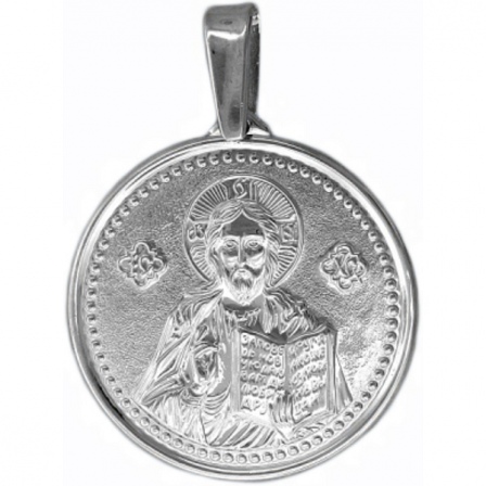 Подвеска-иконка "Господь Вседержитель" из серебра (арт. 374080)